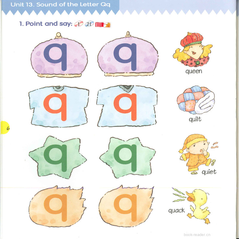 13 Sound of the Letter Qq绘本故事第3页